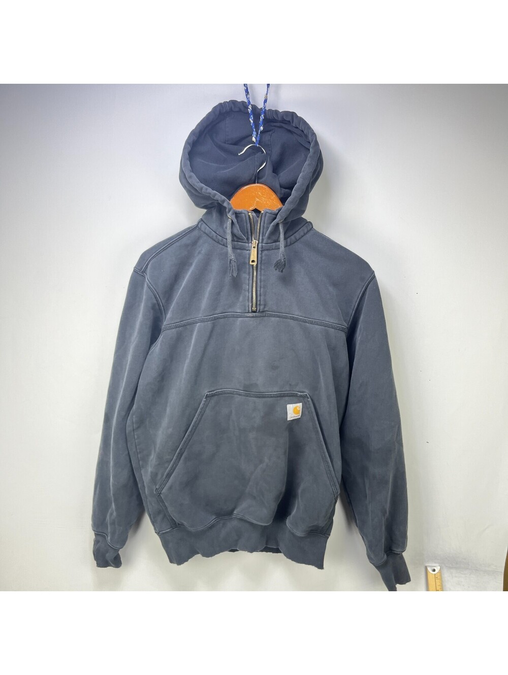 Vintage Sun Faded Carhartt Hoodie Small Black